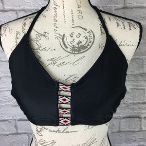 Xhilaration Black Strappy Bikini Top Size D/DD